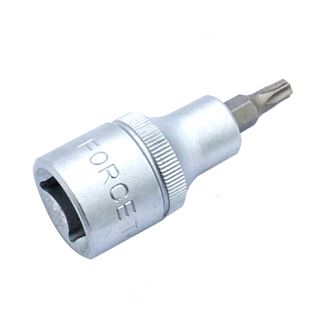 Головка торцевая с 6-лучевой насадкой (с отверствием) T-25H 1/2" 55 мм FORCE