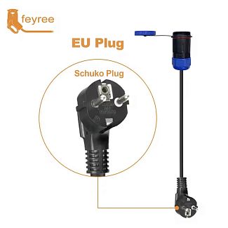 Переходник 3.5 кВт 16A 1-фаза Schuko (розетка) для Lione Replaceable FEYREE