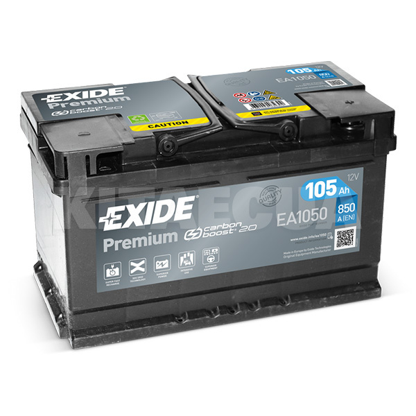 Аккумулятор автомобильный Premium 105Ач 850А "+" справа EXIDE (EA1050)