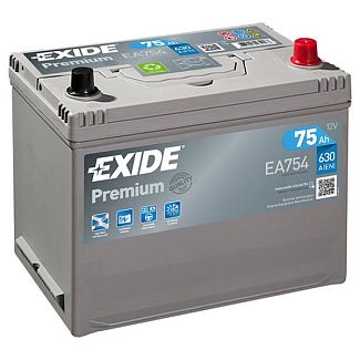 Аккумулятор автомобильный 75Ач 630А "+" справа EXIDE