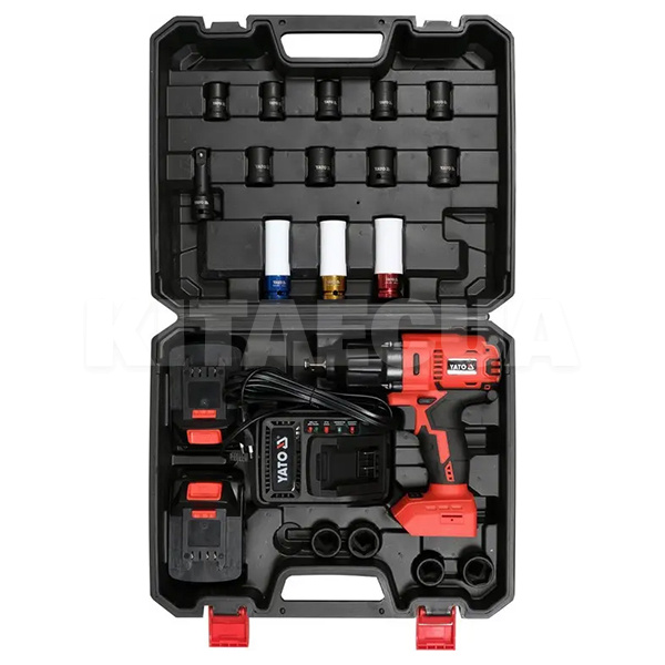 Гайковерт аккумуляторный ударный 3-Ач 700 Нм YATO (YT-82807) - 2