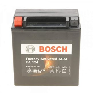 Мото аккумулятор FA 124 14Ач 230А "+" слева BOSCH