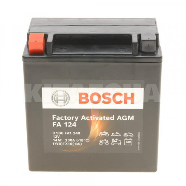 Мото акумулятор FA 124 14Ач 230А "+" зліва BOSCH (0 986 FA1 240)