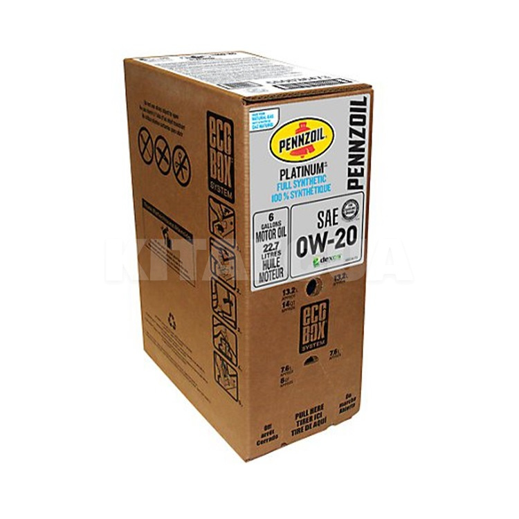 Масло моторне синтетичне 22.7л 0W20 Platinum Ecobox Pennzoil (550036473)