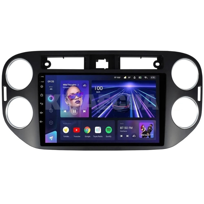 Штатная магнитола CC3L 4+64 Gb 9" Volkswagen Tiguan 1 NF 2006-2017 (F1) (24mm) Teyes (52178)