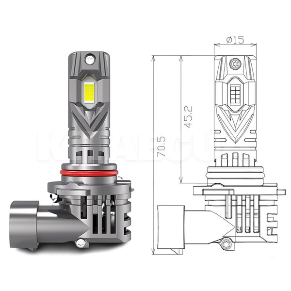 LED лампа для авто SA HB3 9005 26W 6000K (комплект) QLine (00-00020667) - 2