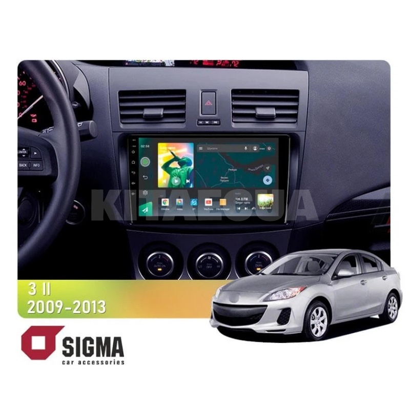 Штатна магнітола X9232 2+32 Gb 9" Mazda 3 2 2009-2013 SIGMA4car (33510)