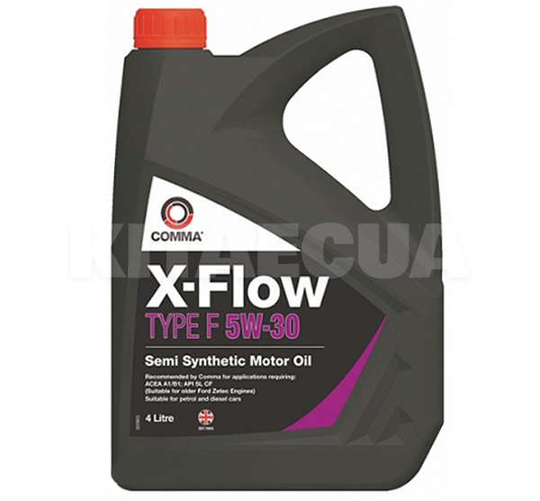 Масло моторне напівсинтетичне 4л 5W-30 X-FLOW F COMMA (C5C77A)