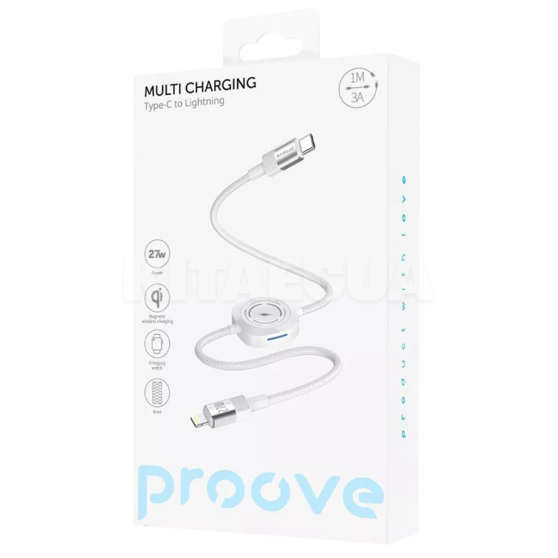 Кабель Type-C Lightning 27W 1м Multi Charging белый PROOVE (613400003) - 2