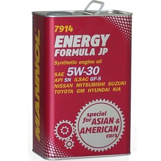 Масло моторное синтетическое 4л 5W-30 Energy Formula JP Mannol