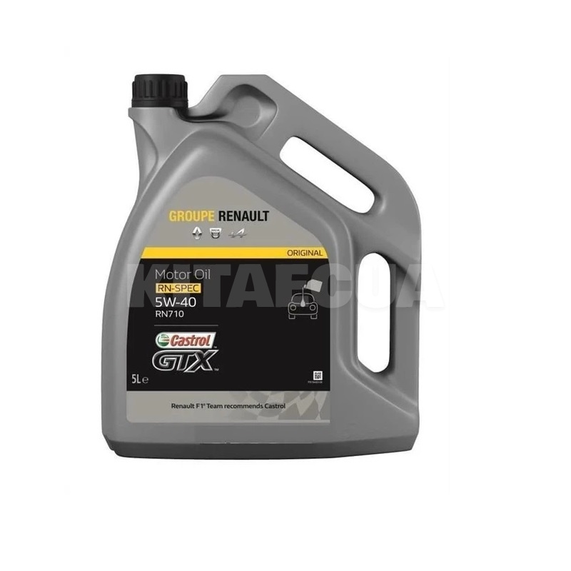 Масло моторное cинтетическое 5л 5W-40 Renault GTX RN-Spe CASTROL (7711658111)