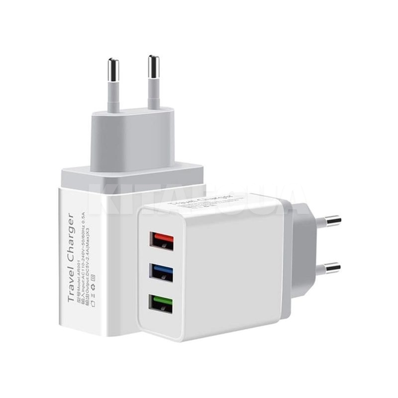 Зарядное устройство 3 USB 3A белый WC-310 XoKo (WC-310-WH)