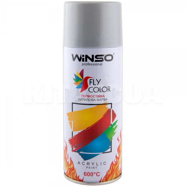 Краска серебристо-серая 450мл высоко-температурная 600° Winso (880440-WINSO)