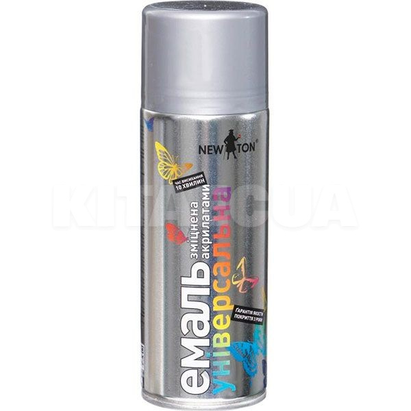 Краска-эмаль универсальная 400мл серебристая NEW TON (57914-NEW-TON)