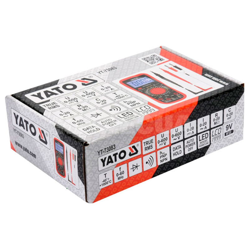 Мультиметр цифровой 0-600В YT-73083 YATO (YT-73083) - 2