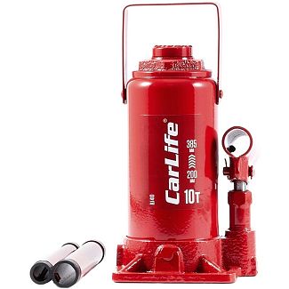 Домкрат гидравлический бутылочный 10т (200мм-385мм) CARLIFE