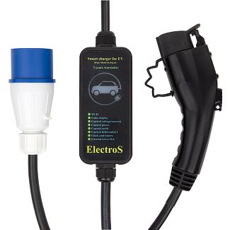 Зарядка Nissan Leaf 7.4 кВт 32A 1-фаза Type 1 (американское авто) WI-FI ElectroS