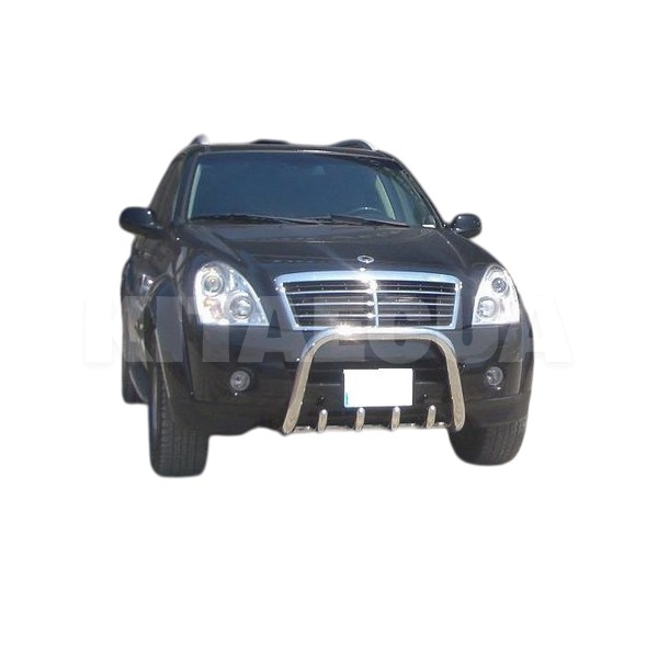 Кенгурятник QT006 SsangYong Rexton I 2001-2017 нержавеющая сталь CAN (ddd1653) - 4