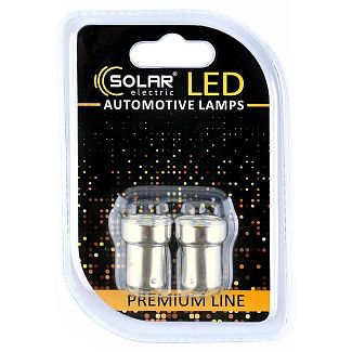 LED лампа для авто P21w BA15s S25 1156 6500K 2шт. Solar