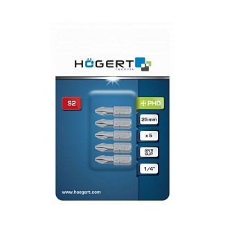Біта PH0 25 мм 5 шт HOGERT