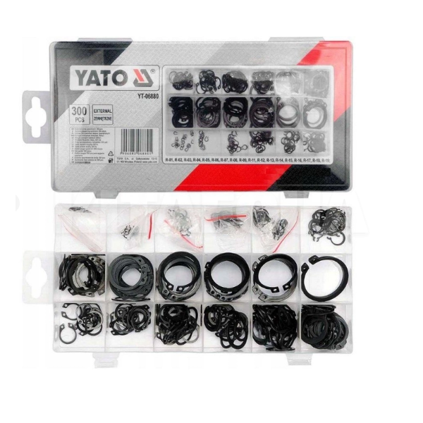 Стопорные кольца внешние 300 шт. (набор) YATO (YT-06880)