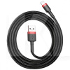 Кабель USB Lightning 2A Cafule 3м чорно-червоний BASEUS (CALKLF-RG1)