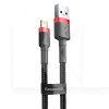 Кабель USB Lightning 2.4A Cafule 1м чорно-червоний BASEUS (180290066)