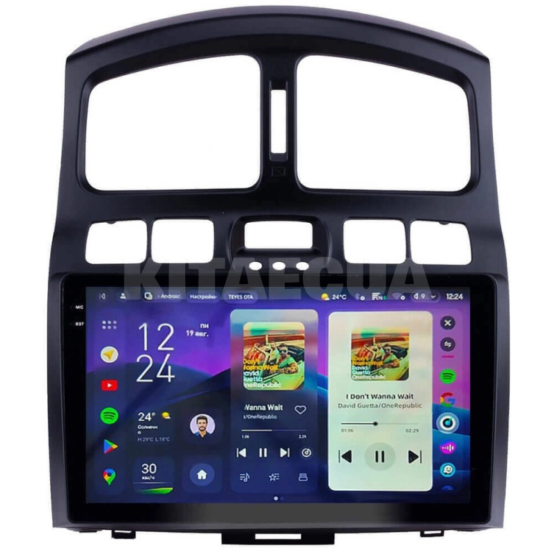 Штатная магнитола CC4 8+128 Gb 9" Hyundai Santa Fe SM 2000-2012 2k Teyes (53329)