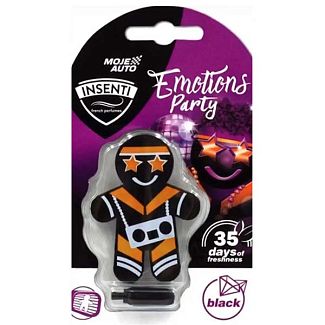 Ароматизатор на дефлектор "вечеринка" 8г Insenti Emotion Party Black MOJE AUTO