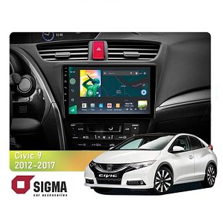 Штатная магнитола X9464 4+64 ГБ 9" Honda Civic 9 FB 2012-2017 SIGMA4car