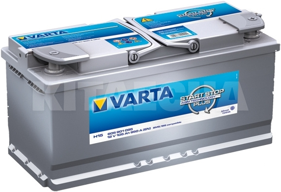 Акумулятор автомобільний 105Ач 950А "+" праворуч VARTA (VT 605901S)