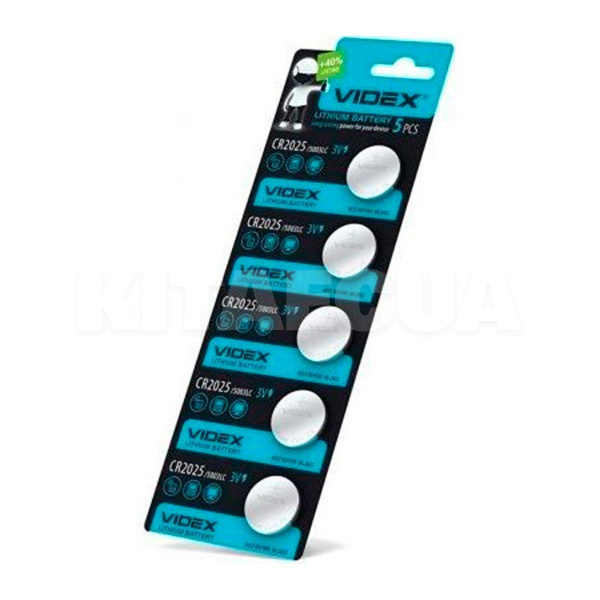 Батарейка литиевая 3.0 в CR2025 BLISTER CARD 5 шт. VIDEX (CR2025 5pc)