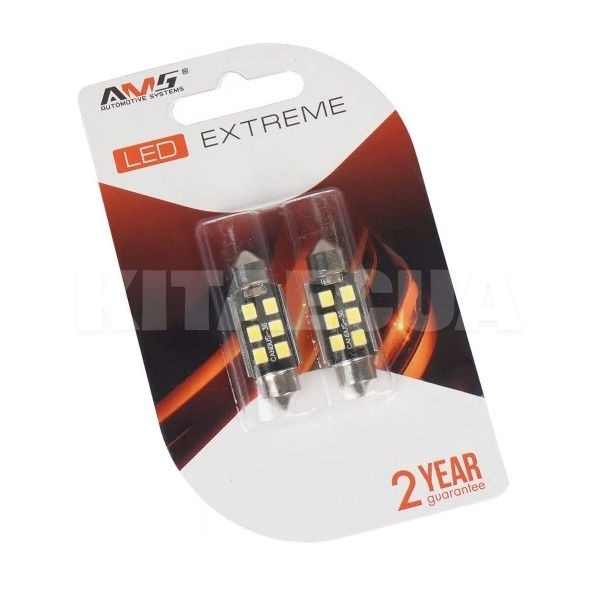 Светодиодная лампа E6 9/18V C5W 36мм (компл.) AMS (41235) - 2