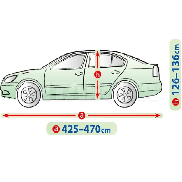 Тент на авто Membrane Garage L 470х178х136 см седан Kegel-Blazusiak (5-4743-248-3050) - 2