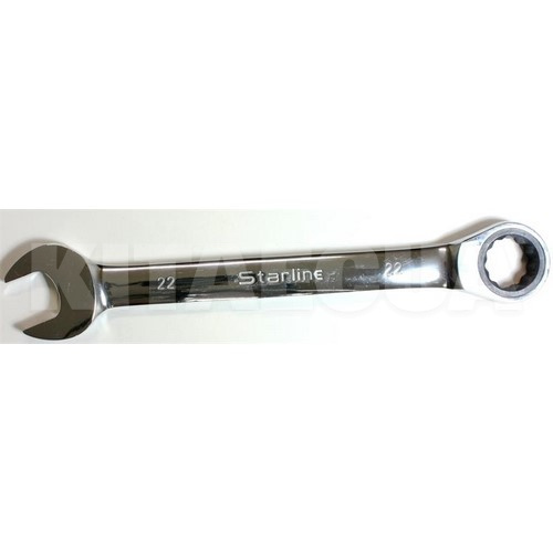 Ключ рожково-накидний 22 мм кут 15° з тріскачкою STARLINE (S NR GW22)