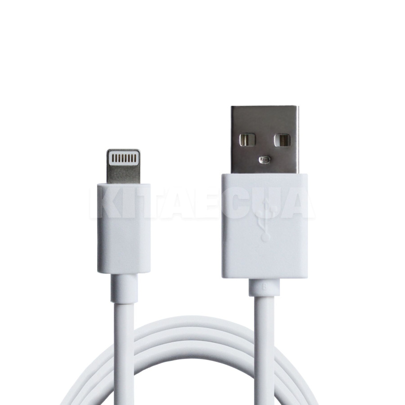 Кабель USB - Lightning 2.1A медный 1м белый Grand-X (PL01W)