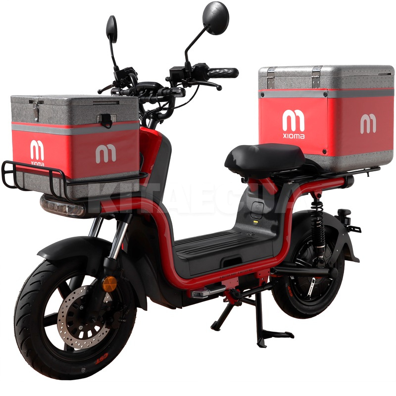 Электроскутер 120 км 1200 Вт красный + 2 бокса в подарок AIMA (XIO MA U1 L1E 2520 W/h-red) - 10
