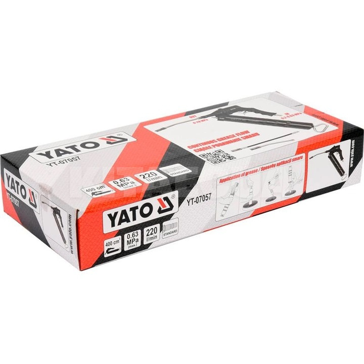 Шприц для змащення пневматичний 0.4л 220 л / хв YATO (YT-07057) - 2