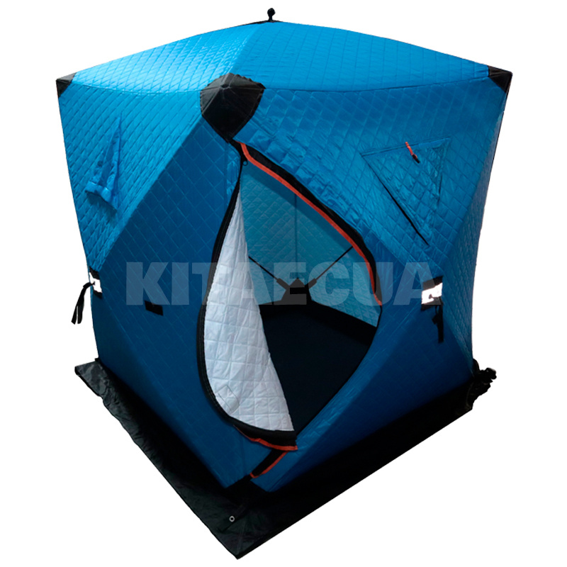 Палатка рыбацкая 150х150х165 см 2х-местная зимняя синяя CUBE AXXIS (ax-1117) - 2