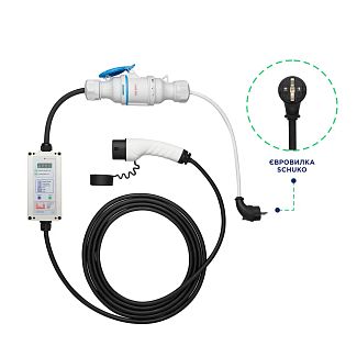 Зарядка для электромобиля Type 2 7.4 кВт 32А 1-фаза EXPERT UACHARGER