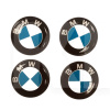 Заглушка колесного диска BMW 60x55 черный ABS пластик 4шт. (104922)