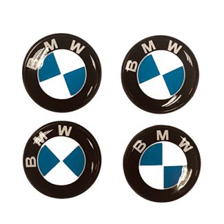 Заглушка колесного диска BMW 60x55 черный ABS пластик 4шт. 