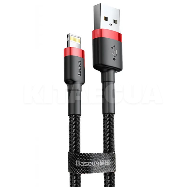 Кабель USB Lightning 1.5A Cafule 2м чорно-червоний BASEUS (CALKLF-C19)