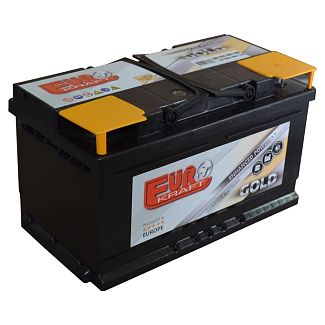 Аккумулятор автомобильный 80ч 800А "+" справа EUROKRAFT