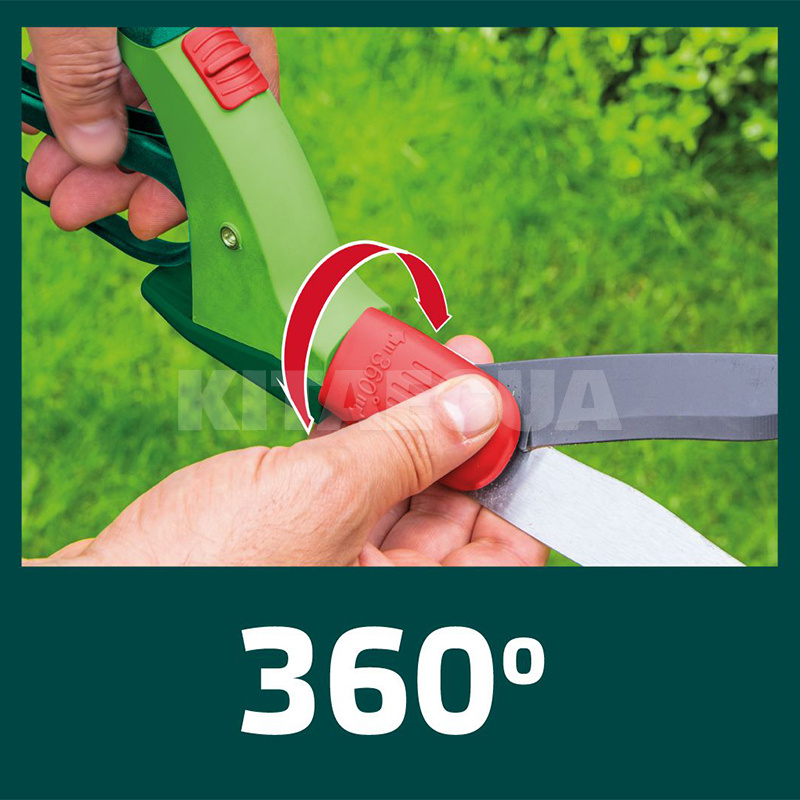 Садові ножиці для трави поворотні 340 мм VERTO (15G300) - 3