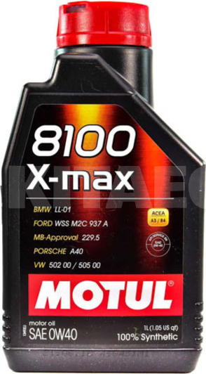 Масло моторное синтетическое 1л 0W-40 8100 X-Max MOTUL (348201) - 2