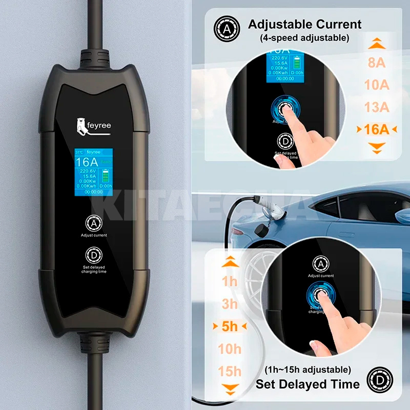 Зарядка для електромобіля GB/T AC 3.7 кВт 16А 1-фаза Flying Cat FEYREE (FY3.5-16-1PH-GB/T-F8-C5) - 3