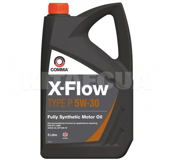 Масло моторне синтетичне 5л 5W-30 X-FLOW P COMMA (C65E4B)