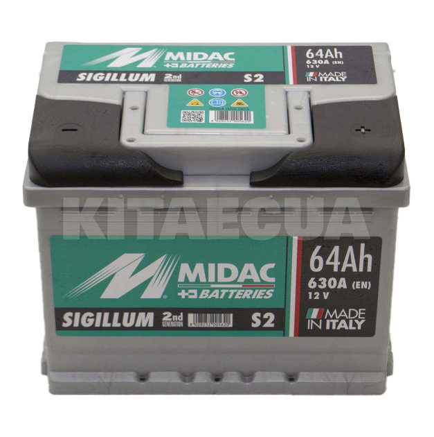 Аккумулятор 64Ач Euro (T1) 242x175x190 с обратной полярностью MIDAC (S564.059.063) - 3