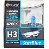 Галогенные лампы H3 55W 12V StarBlue +30% комплект Solar (1243S2)